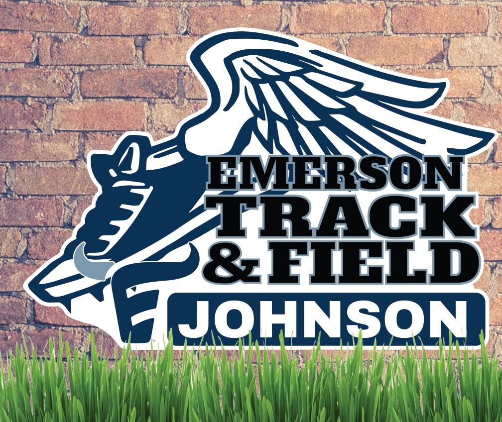 Emerson Track & Field yard sign personalized